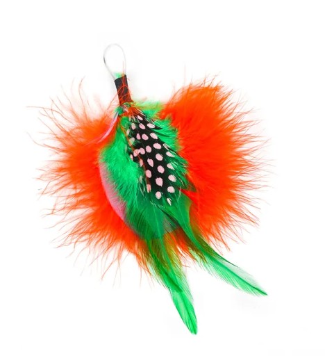 Strakaté ozdobné pierka 11-13 cm, 3 ks