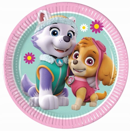 Paw Patrol Skye papierové taniere 8 kusov Narodeniny 1.-99