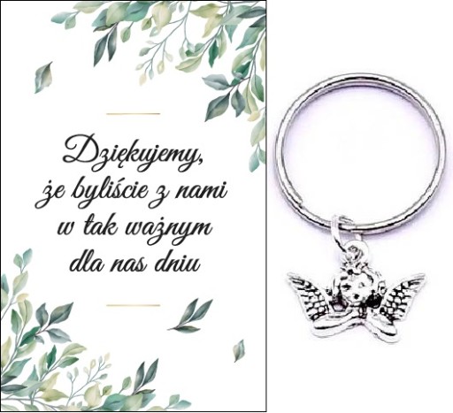 ĎAKUJEME HOSTOM DARČEK SVADOBNÝ ANJEL KĽÚČOVKA SPOMIENKY