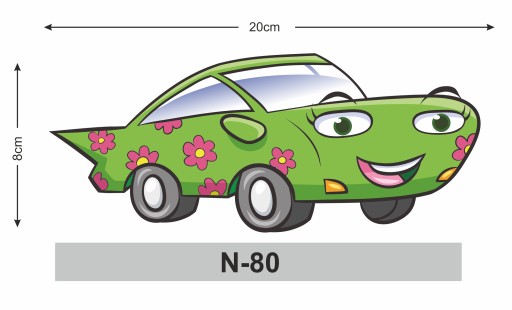 Detská samolepka na stenu auto 20x8cm