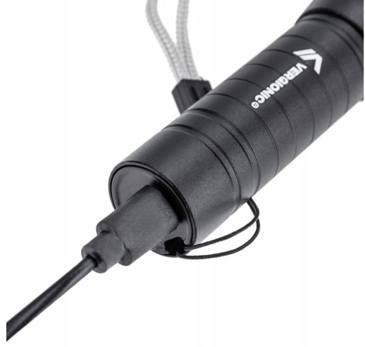 MEGA VÝKONNÉ TAKTICKÉ SVETLO XPE COB ZOOM SOS LED PUZDRO USB ČIERNY HLINÍK