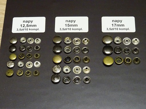 Lis na krimpovanie 10 mm patentných gombíkov