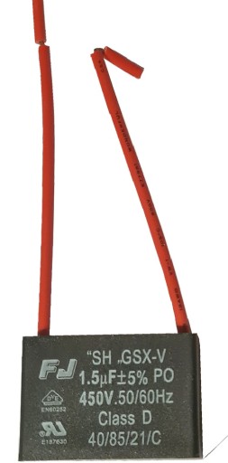 ŠTARTOVACÍ KONDENZÁTOR PRE VENTILÁTOROV 1,5uF/450V