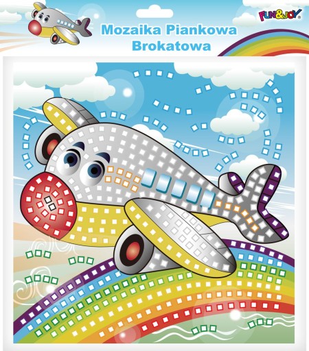Trblietavá penová mozaika Airplane Scrapbook