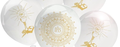 IHS KYTICE biele BALÓNKY na prijímanie SET 5 ks
