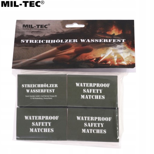 Mil-Tec vodotesné vojenské survival a turistické zápasy - 4 x 35 ks.