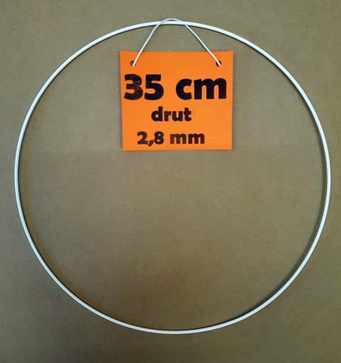 BIELY PRSTEŇ PRSTEŇ pre lapače snov a makramé ø35 cm DEKORÁCIA MACRAME