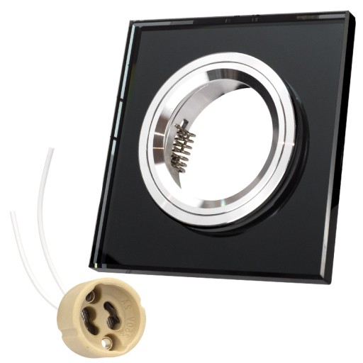 HALOGÉNOVÝ RÁM PRE LED ŽIAROVKY GU10 STROPNÉ LAMPY KÚPEĽŇOVÉ LAMPY SKLENE