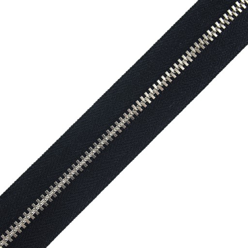 YKK zips, 40 cm, ČIERNA farba, ukončený očkom