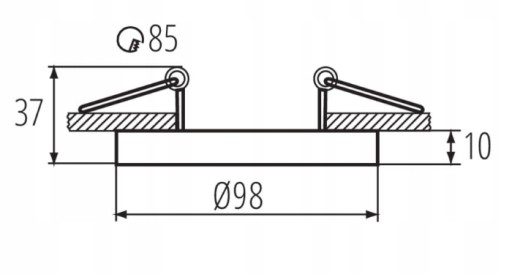 Prisadené, zapustené stropné svietidlo, biele 1xGU10 Kanlux Tiny Bord