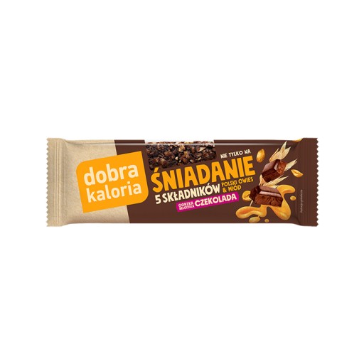 RAŇAJNOVÁ TYČINA TMAVÝ ČOKOLÁDOVÝ MED Dobrá kalória | SNACK 0% cukru
