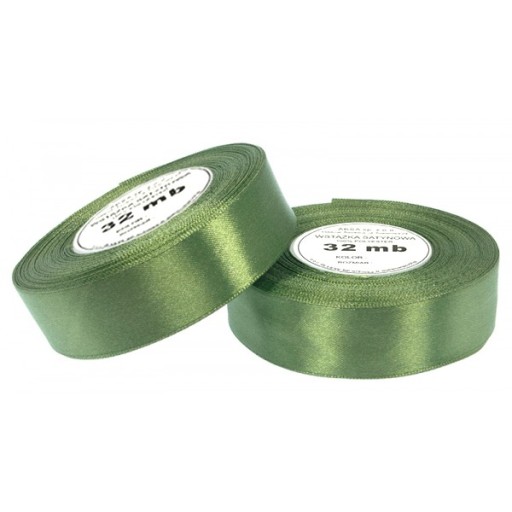 Stuhy khaki saténová stuha 6mm 32mb
