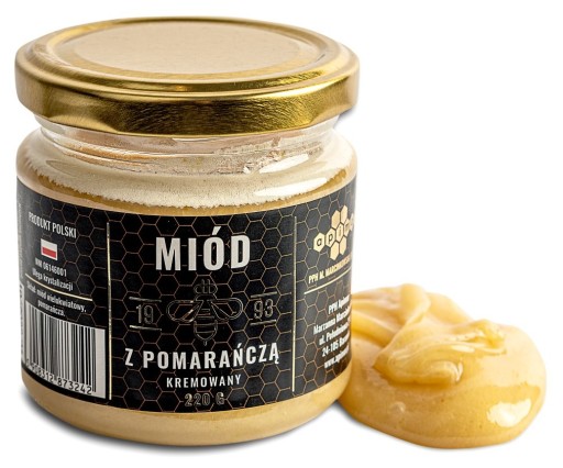 Medová smotana S POMARANČOM 220g Poľský PREMIUM