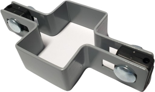 Prechodová medzisvorka, sivá RAL 7040, pre stĺpik 60x40 priemer panelu 5 mm