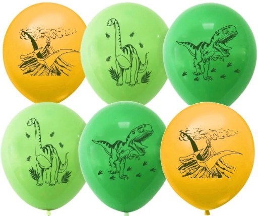 LATEXOVÝ BALÓN DINOSAUR HELIUM NA NARODENINOVÝ PLES 10 KS