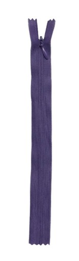 Pevný skrytý zips 180 fialový 20 cm