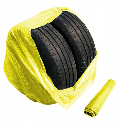 DARČEK ZADARMO# LDPE tašky na pneumatiky kolies 100x100cm žlté, 20 ks.