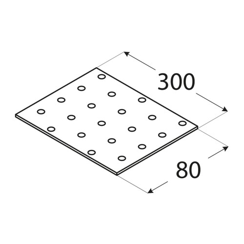 PP11 PERFOROVANÝ PLOCHÝ KONEKTOR 80x300 1ks