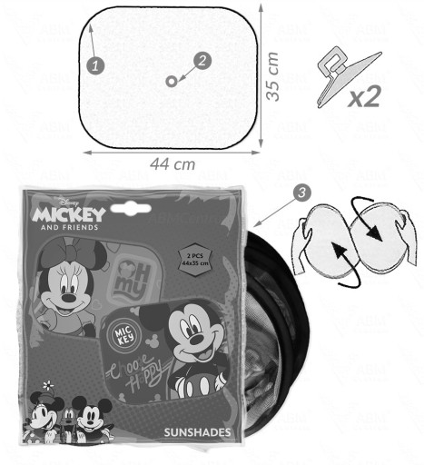 CAR SIDE CURNS PRE DETI 2 KS 44*35CM MINNIE & MICKEY