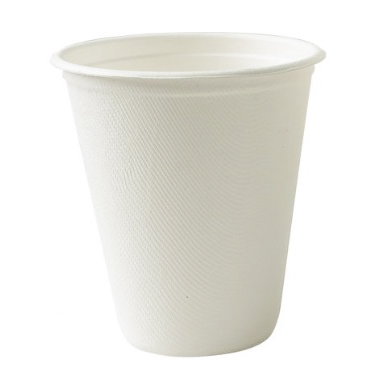 PAPIEROVÉ HRNČEKY, biele, hrnček na nápoje z cukrovej trstiny, 250 ml, STRONG, 10 ks.