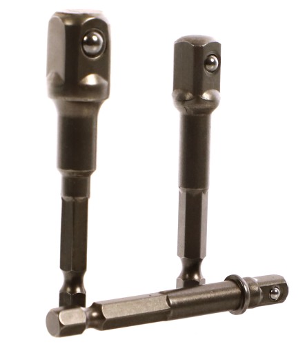 Adaptéry pre nástrčné skrutkovače 1/4'' 3/8'' 1/2'' JOBI