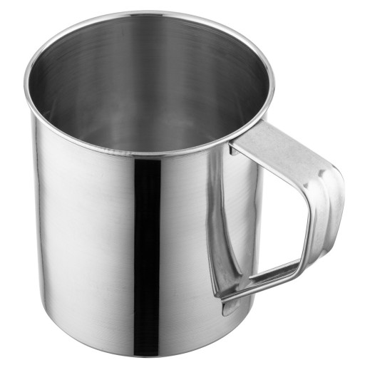 ĽAHKÝ NEREZOVÝ KOVOVÝ HRNČEK NA CAMPING DO KUCHYNE LEO 12CM 1,1L