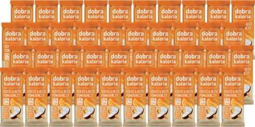 Zdravá tyčinka Kokos Pomaranč Datle bez cukru Orechy VEGE Dobrá kalória