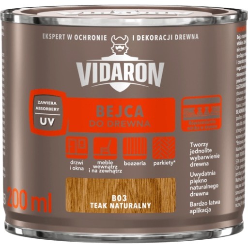 VIDARON Moridlo na drevo B03 Prírodný teak 0,2L