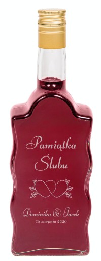 FĽAŠE na tinktúru VÍNO ĎAKUJEM svadobná SVADBA