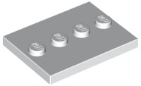 LEGO 88646 17836 TANIER 3x4 BIELY STOJAN (2g)
