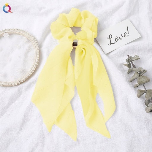 Elastická scrunchie, šatka, stuha, lesklý zamat do vlasov