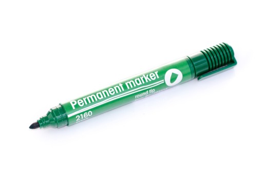 Permanentný popisovač d.rect 2160 okrúhly zelený