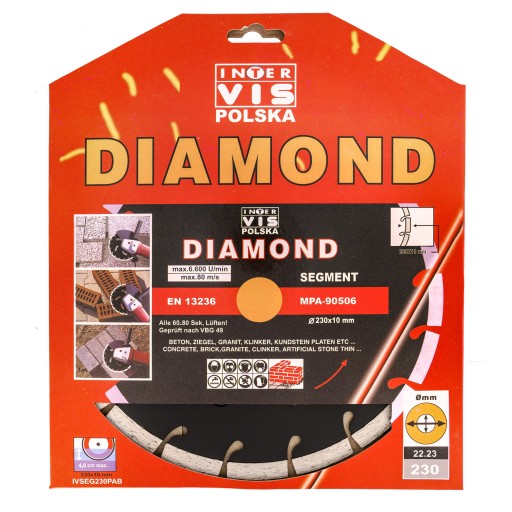 DIAMANTOVÝ DISK SEGMENT VETRANÝ INTER VIS 230X10MM