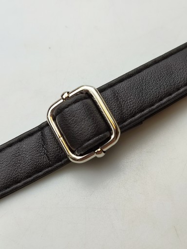 Popruh na kabelku 20 mm čierny so striebornými karabínkami 64 - 115 cm