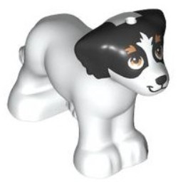 LEGO 3168pb02 Shaggy Dog Daisy biela (2g)