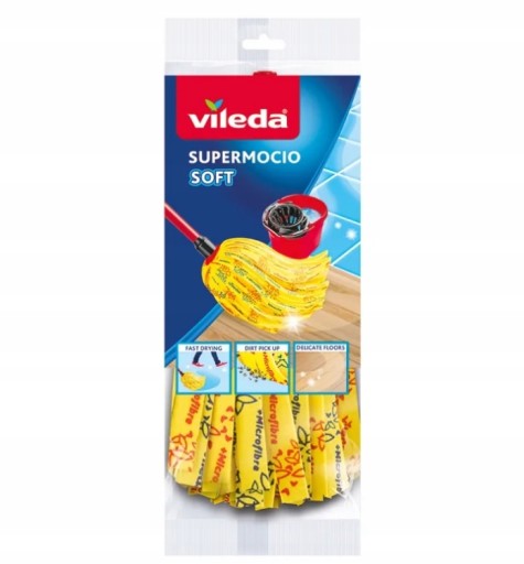 Vložka Vileda do mopu Super Mocio Soft, PRUHOVANÁ, ŽLTÁ