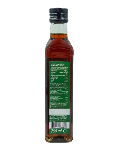 SEZAMOVÝ OLEJ 250ml Z Pražených DIAMANTOVÝCH semienok