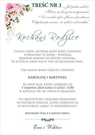 Voucher, vďaka rodičom