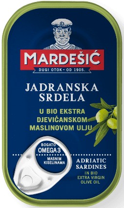 Chorvátske sardinky v bio olivovom oleji 90g