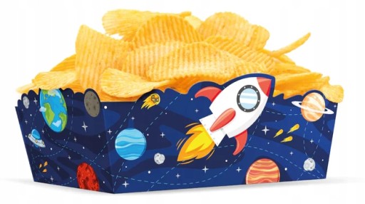 Krabička na chrumky, nachos KOSMOS, 3 ks, narodeniny