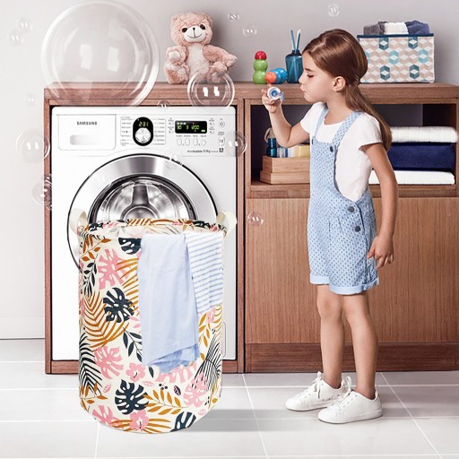 KONTAJNER NA PRÁDLO KOŠÍK HRAČKY KAPACITA TAŠKA SKLADAČNÁ VEĽKÁ XL 60l 40x50cm