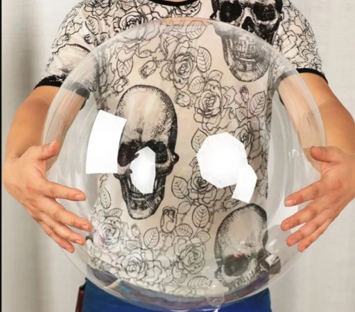 BALÓN BOBO, TRANSPARENTNÝ, bezfarebný, VEĽKÝ, XXL, 61 CM!!!
