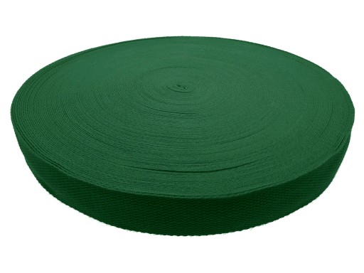 Prepravná páska 32 mm bavlnený popruh, fľaškovo zelená