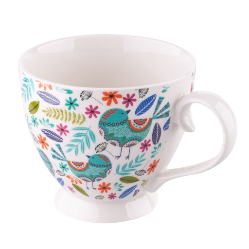 Kávová šálka na čaj veľký hrnček pre vtáky Altom Design Folk 350 ml