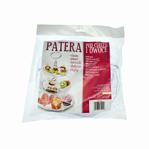 TORTA TANIER OVOCIE TRANSPARENTNÁ Pyramída 26cm, 3-poschodová