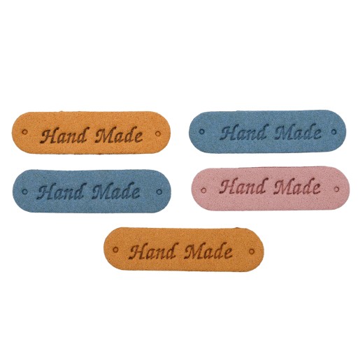Etiketa HAND MADE púdrovo ružová musthave 2443