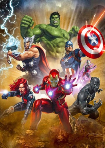 Diamantový obrázok výšivky Marvel AVENGERS Diamantový obraz Mosaic 5D