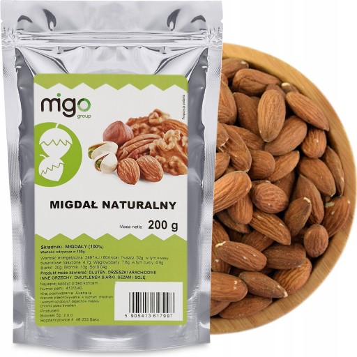 Prírodné MANDLE celé - 200g - MIGOgroup