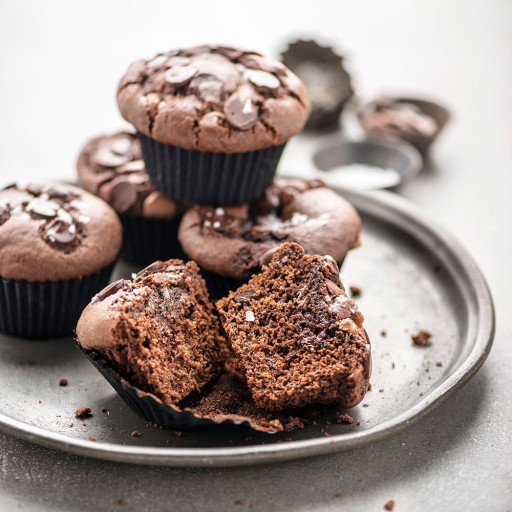 Jumbo košíčky na muffiny 55x45mm Decora Black 60 ks