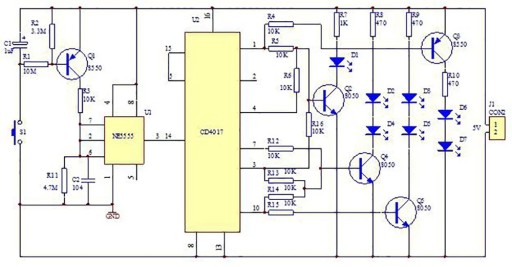 Elektronická hracia kocka na učenie sa spájkovania DIY KIT